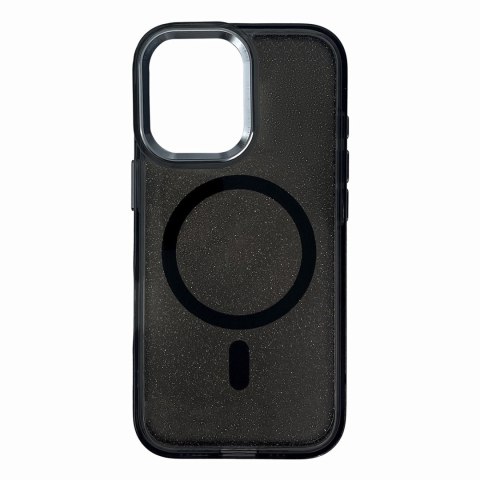 Etui brokatowe case na Samsung Galaxy A36 5G Glitter Case MagSafe - czarne HURTEL
