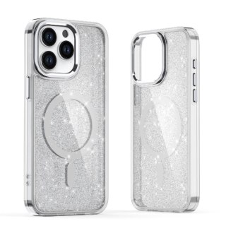 Etui brokatowe plecki na Samsung Galaxy A16 5G Glitter Case MagSafe - białe HURTEL
