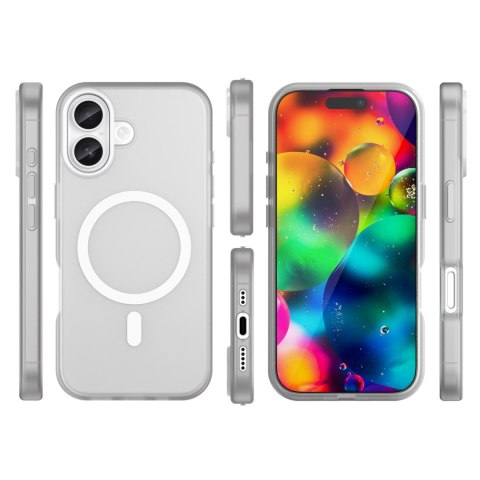 Etui case na iPhone 17 Magnetic Abrasive MagSafe - matowe białe HURTEL