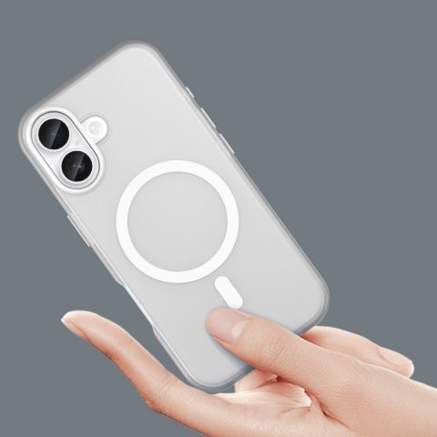 Etui case na iPhone 17 Magnetic Abrasive MagSafe - matowe białe HURTEL