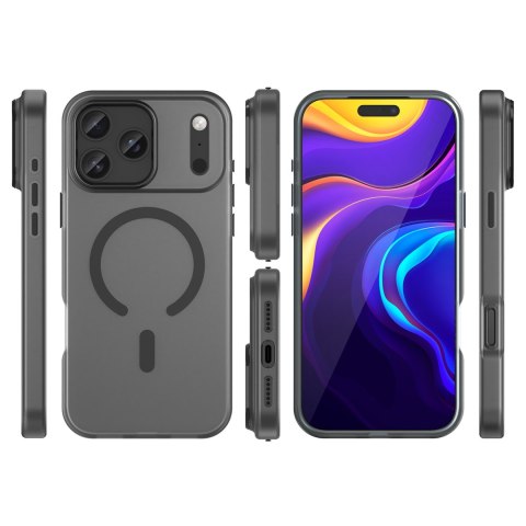 Etui case na iPhone 17 Pro Max Magnetic Abrasive MagSafe - matowe czarne HURTEL