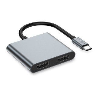 HUB adapter 4w1 USB-C USB-A 2x HDMI 4K 60HZ - szary Tech-Protect