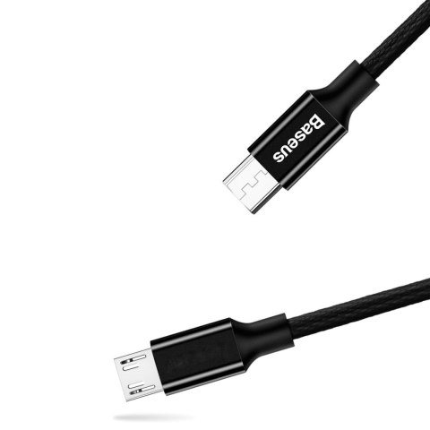 Kabel przewód USB-A - MicroUSB Yiven 1.5m - czarny BASEUS