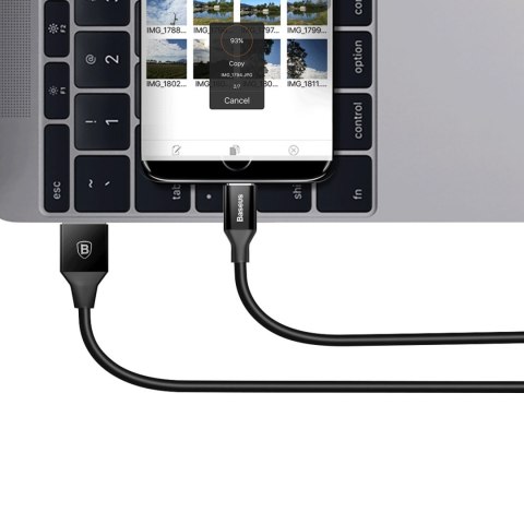 Kabel przewód USB-A - MicroUSB Yiven 1.5m - czarny BASEUS