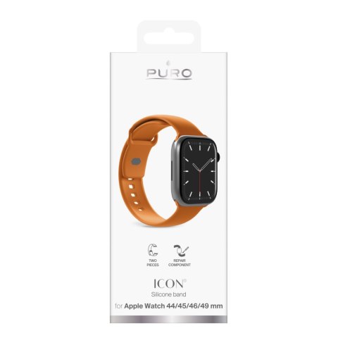 Pasek silikonowy na Apple Watch 44/45/46/49mm Icon - pomarańczowy PURO