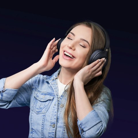 Słuchawki bezprzewodowe nauszne H3 ANC Bluetooth - czarne QCY