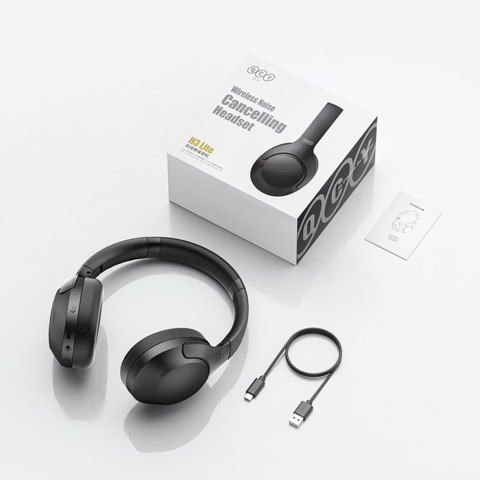 Słuchawki bezprzewodowe nauszne H3 Lite ANC Bluetooth - czarne QCY