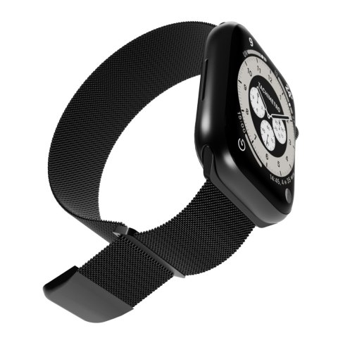 Pasek na zegarek Apple Watch 42 44 45 49mm Milanese - czarny PURO