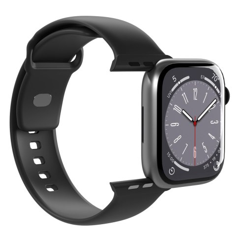Pasek silikonowy do zegarka Apple Watch 38 40 41 mm Icon czarny - 2 szt. PURO