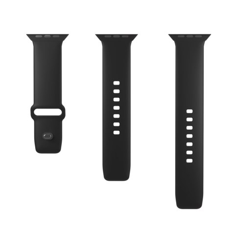 Pasek silikonowy do zegarka Apple Watch 38 40 41 mm Icon czarny - 2 szt. PURO