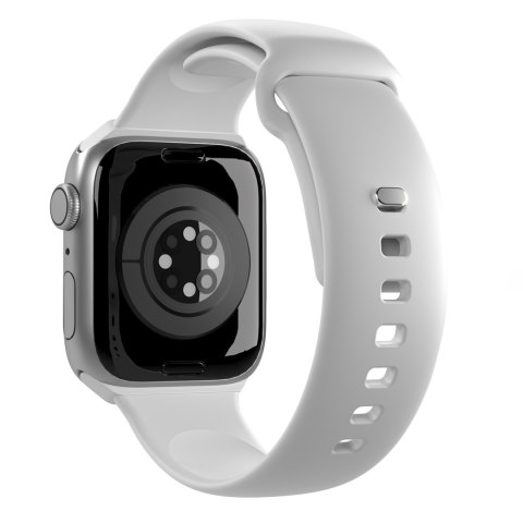 Pasek silikonowy do zegarka Apple Watch 42 44 45 49 mm Icon biały - 2 szt. PURO