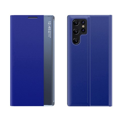 Etui pokrowiec z klapką podstawką do Samsung Galaxy S25 Ultra New Sleep Case - niebieski