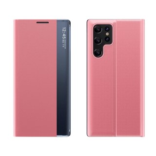 Etui pokrowiec z klapką podstawką do Samsung Galaxy S25 Ultra New Sleep Case - różowy HURTEL