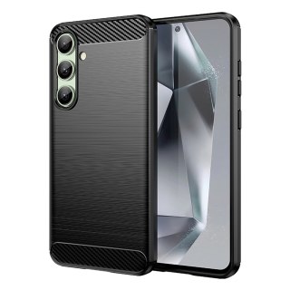 Etui silikonowe do Samsung Galaxy S24 FE Carbon Case - czarny HURTEL