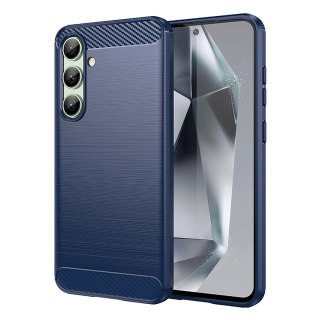 Etui silikonowe do Samsung Galaxy S24 FE Carbon Case - niebieski HURTEL