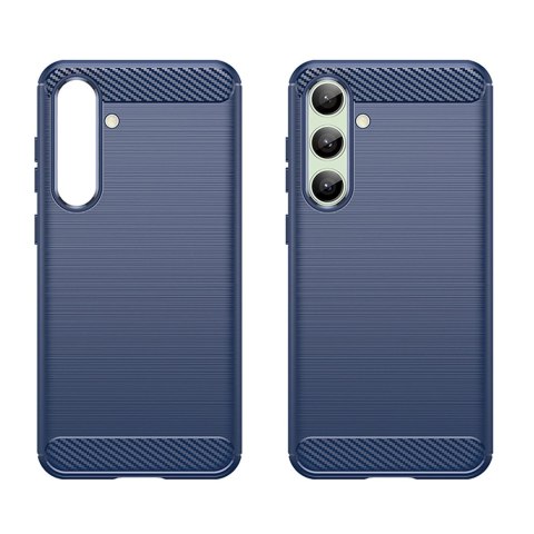 Etui silikonowe do Samsung Galaxy S24 FE Carbon Case - niebieski HURTEL