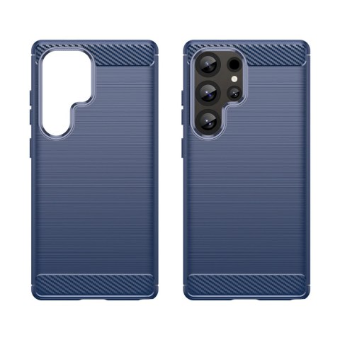 Etui silikonowe do Samsung Galaxy S25 Ultra Carbon Case - niebieski HURTEL