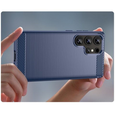 Etui silikonowe do Samsung Galaxy S25 Ultra Carbon Case - niebieski HURTEL
