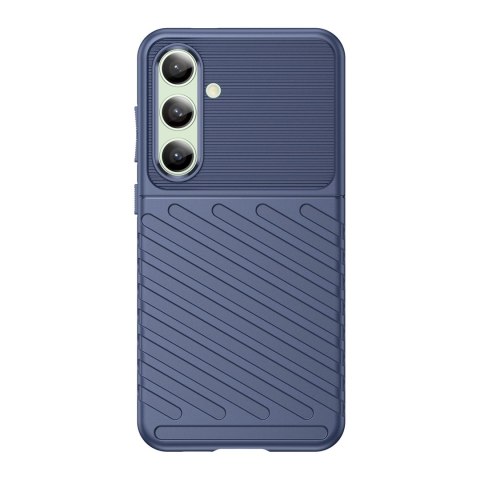 Etui silikonowe pancerny pokrowiec do Samsung Galaxy S24 FE Thunder Case - niebieski