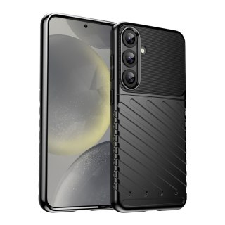Etui silikonowe pancerny pokrowiec do Samsung Galaxy S25+ Thunder Case - czarny HURTEL