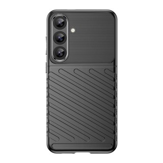 Etui silikonowe pancerny pokrowiec do Samsung Galaxy S25+ Thunder Case - czarny HURTEL