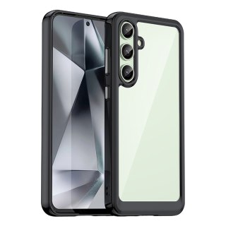 Etui silikonowe z żelową ramką do Samsung Galaxy S24 FE Outer Space Case - czarny HURTEL