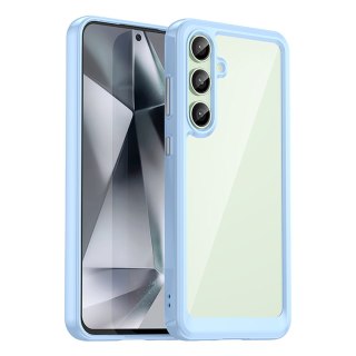 Etui silikonowe z żelową ramką do Samsung Galaxy S24 FE Outer Space Case - niebieski HURTEL