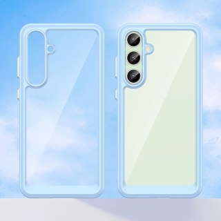 Etui silikonowe z żelową ramką do Samsung Galaxy S24 FE Outer Space Case - niebieski HURTEL