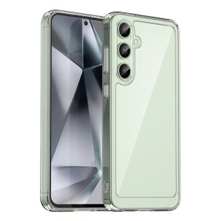 Etui silikonowe z żelową ramką do Samsung Galaxy S24 FE Outer Space Case - przezroczysty HURTEL