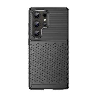 Etui silikonowy pancerny pokrowiec do Samsung Galaxy S25 Ultra Thunder Case - czarny HURTEL