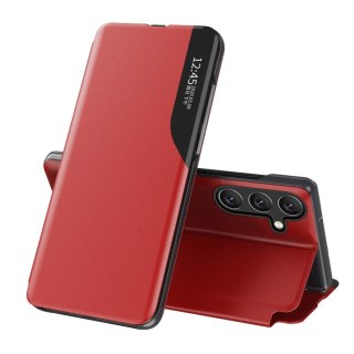 Etui z klapką i podstawką do Samsung Galaxy S24 FE Eco Leather View Case - czerwony HURTEL
