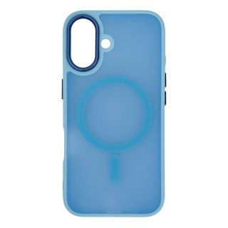 Etui pokrowiec na iPhone 16e Fashion Case z MagSafe - niebieski HURTEL