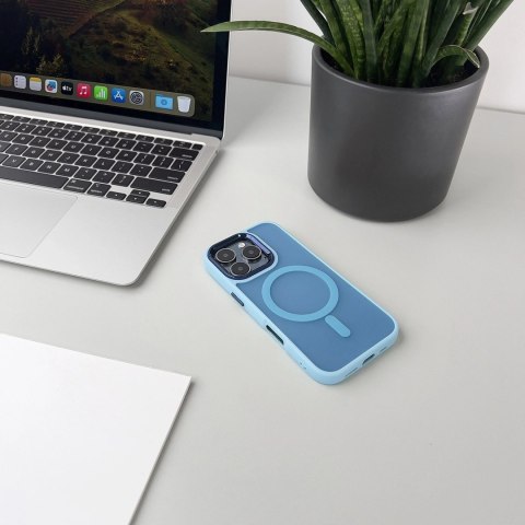 Etui pokrowiec na iPhone 16e Fashion Case z MagSafe - niebieski HURTEL