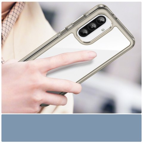 Etui pokrowiec z elastyczną ramką do Samsung Galaxy A26 Outer Space Case - przezroczysto czarny
