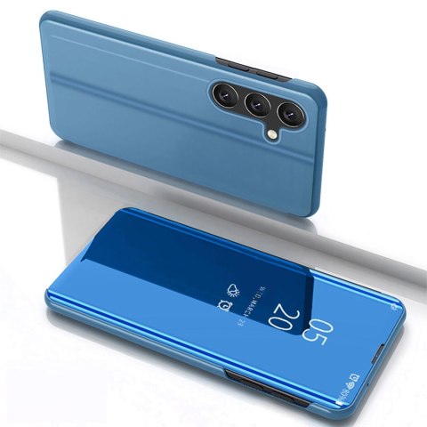 Etui pokrowiec z klapką do Samsung Galaxy S25+ Clear View Case - niebieski HURTEL
