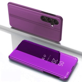 Etui pokrowiec z klapką do Samsung Galaxy S25 Clear View Case - różowy HURTEL