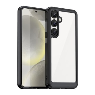 Etui silikonowe z żelową ramką do Samsung Galaxy S25 Outer Space Case - czarne HURTEL