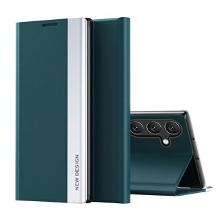 Etui z klapką podstawką na Samsung Galaxy S25 Ultra Sleep Case Pro - zielone HURTEL