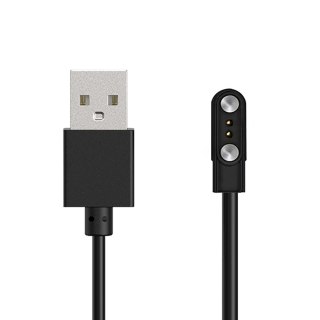 Ładowarka magnetyczna 2-pin 2.8 mm do smartwatchy 60 cm - czarna HURTEL