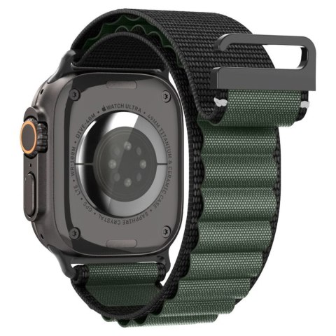 Pasek na zegarek Apple Watch 44 / 45 / 46 / 49 mm - czarno-zielony