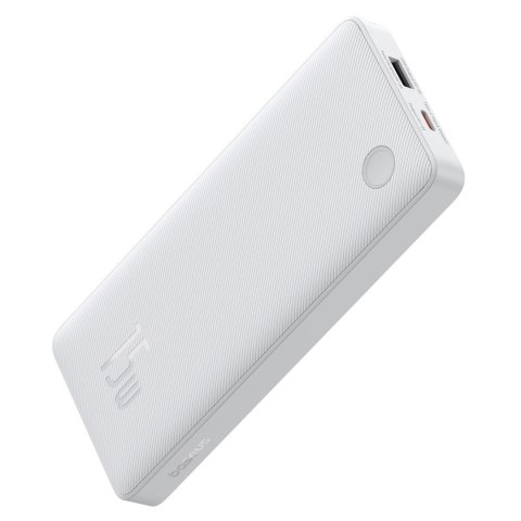 Powerbank 10000mAh 15W Airpow Lite z kablem USB-A - USB-C 30cm - biały BASEUS