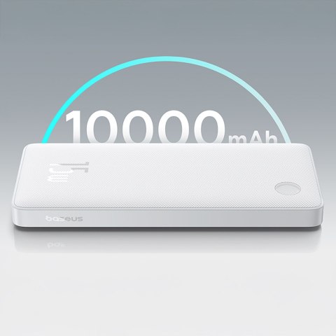 Powerbank 10000mAh 15W Airpow Lite z kablem USB-A - USB-C 30cm - biały BASEUS