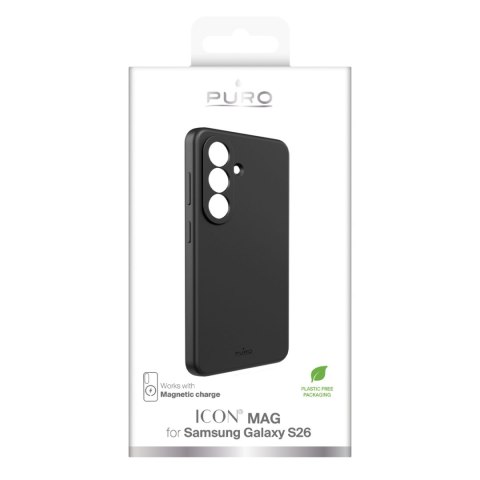Etui silikonowe na Samsung Galaxy S26 ICON MAG MagSafe - czarne PURO