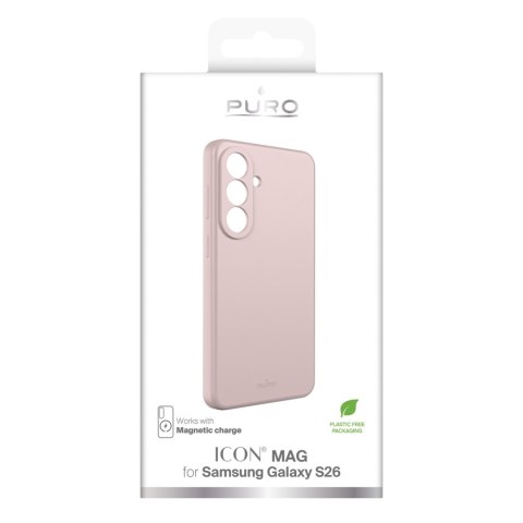 Etui silikonowe na Samsung Galaxy S26 ICON MAG MagSafe - różowe PURO