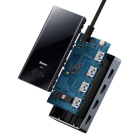 Hub Rozdzielacz USB-C do 4x USB-A - szary BASEUS