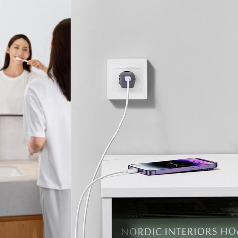 Ładowarka sieciowa USB-C GaN5 30W EU - fioletowa BASEUS
