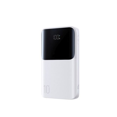 Powerbank 10000mAh 22.5W USB-A USB-C z wyświetlaczem JR-QP191 Mini - biały