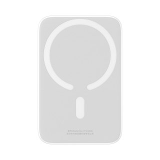 Powerbank magnetyczny 6000mAh 20W Airpow z kablem Baseus Simple USB-C - USB-C 30cm - biały BASEUS