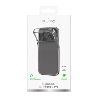 Etui pokrowiec na iPhone 17 Pro 0.3 Nude Ultra-Slim TPU - przezroczysty PURO