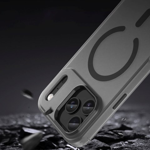 Etui pokrowiec na iPhone 17 Pro Magnetic Abrasive MagSafe - matowe czarne HURTEL